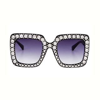 Mode rhinsten solbriller - Sort